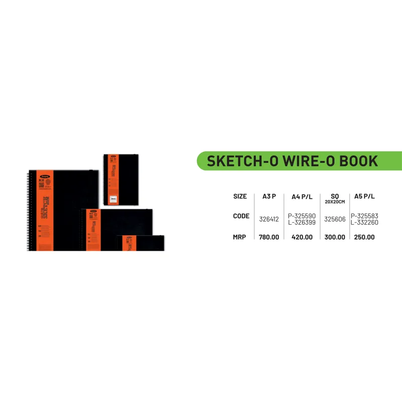 Anupam Sketch-O Wire-O Book A5 P/L (332260)