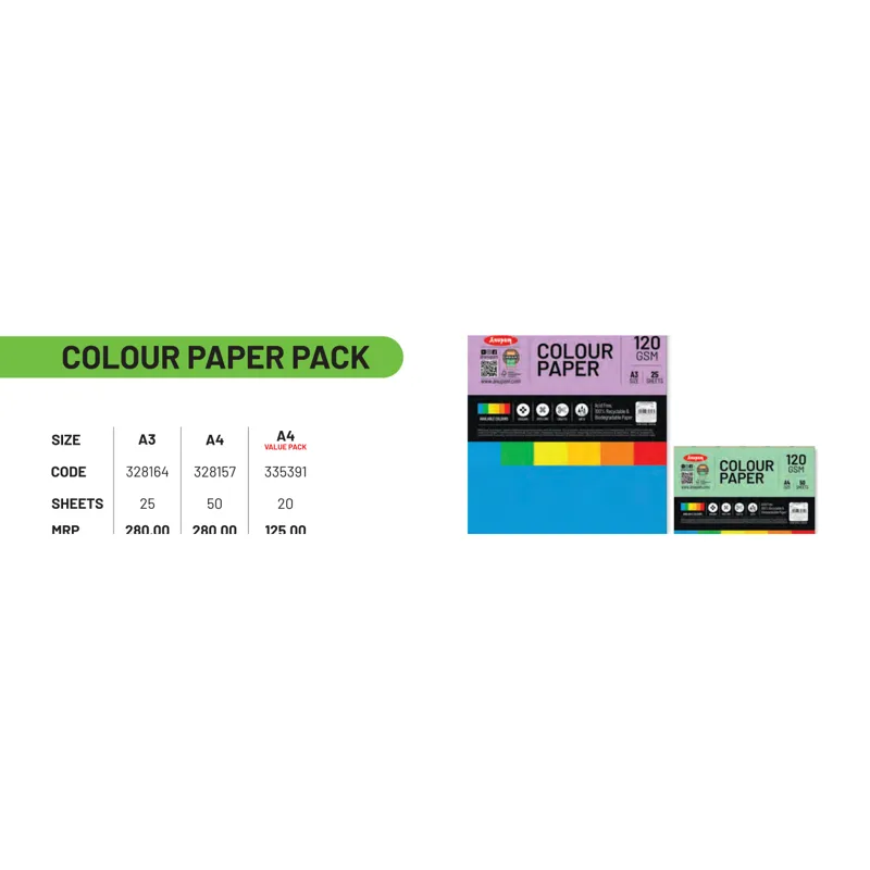 Anupam Colour Paper Pack A4 (335391)