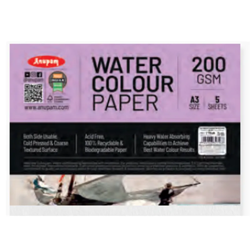 Anupam Water Colour Paper Pack (329765)