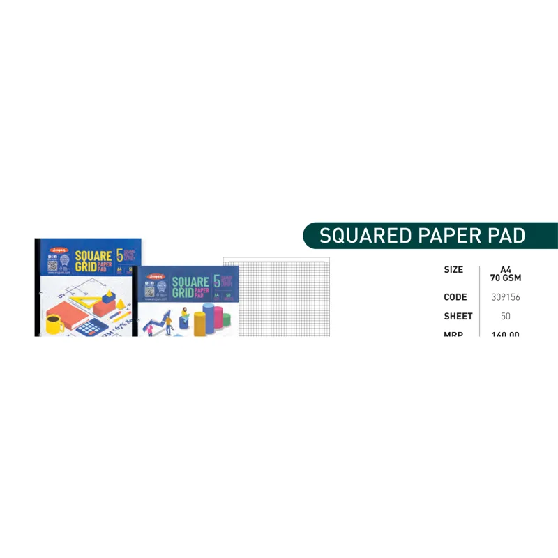 Anupam Squared Paper Pad A4