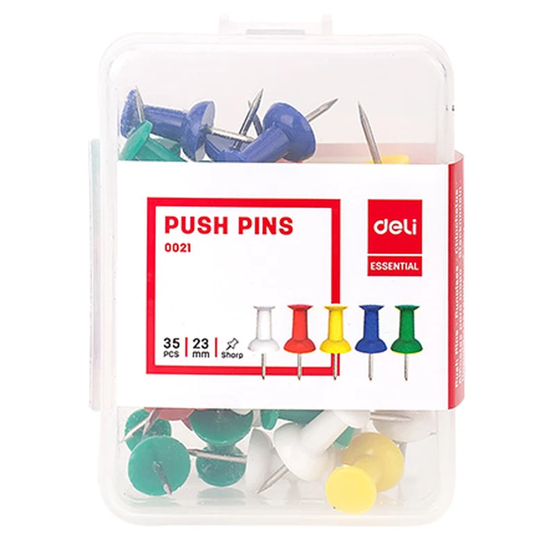 Deli W0021 Color Push Pins 23MM Assorted