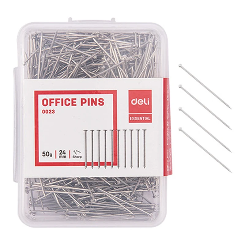 Deli W0023 Office Pins 24 MM 50 GM