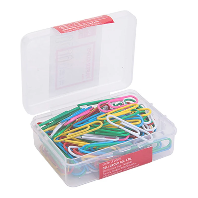 Deli W0024 Color Paper Clips 29MM Assorted