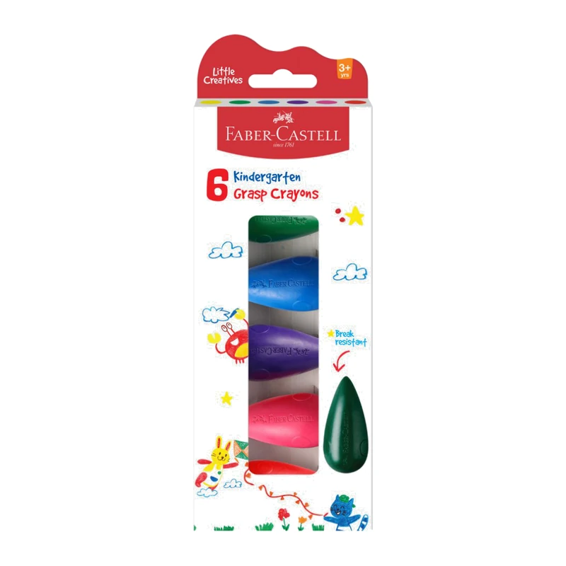Faber-Castell 6 Grasp Crayons
