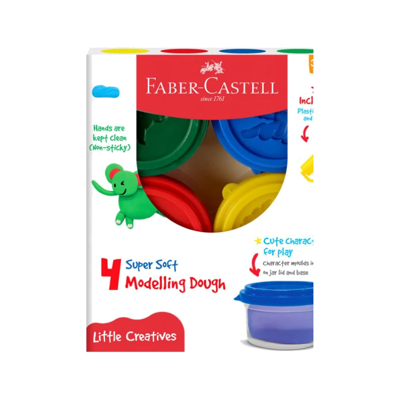 Faber-Castell 4 Super Soft Modelling Dough