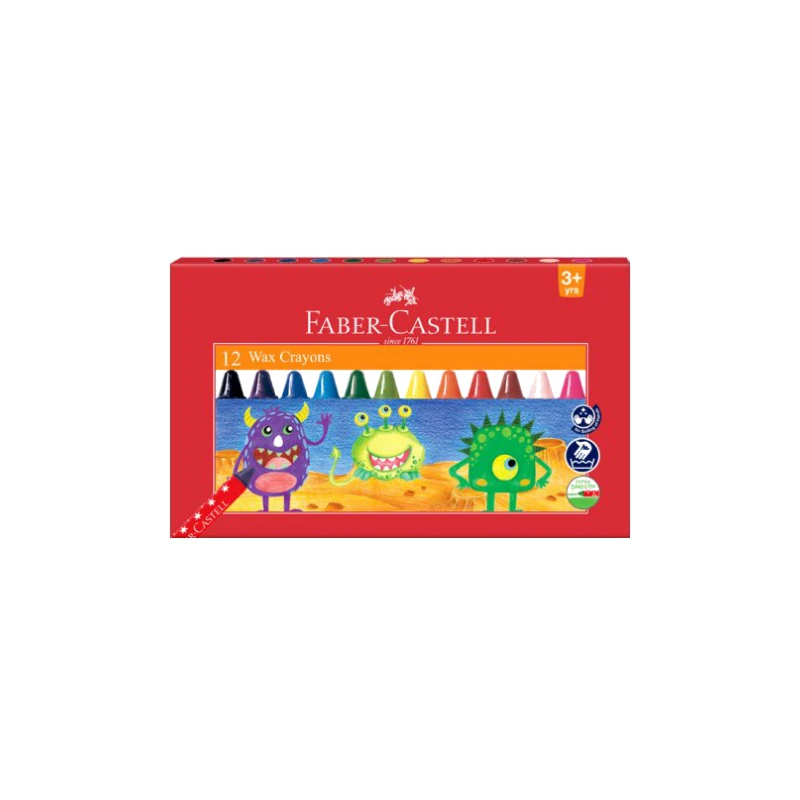 Faber-Castell Wax Crayons Regular 57mm Set of 12