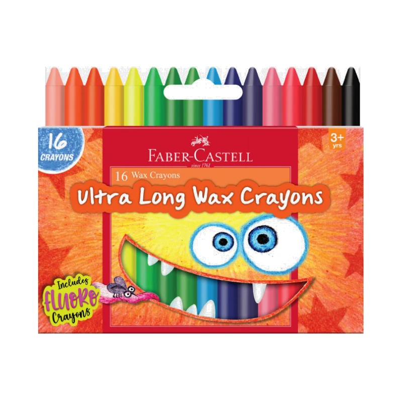 Faber-Castell Wax Crayons Regular 90mm Set of 16
