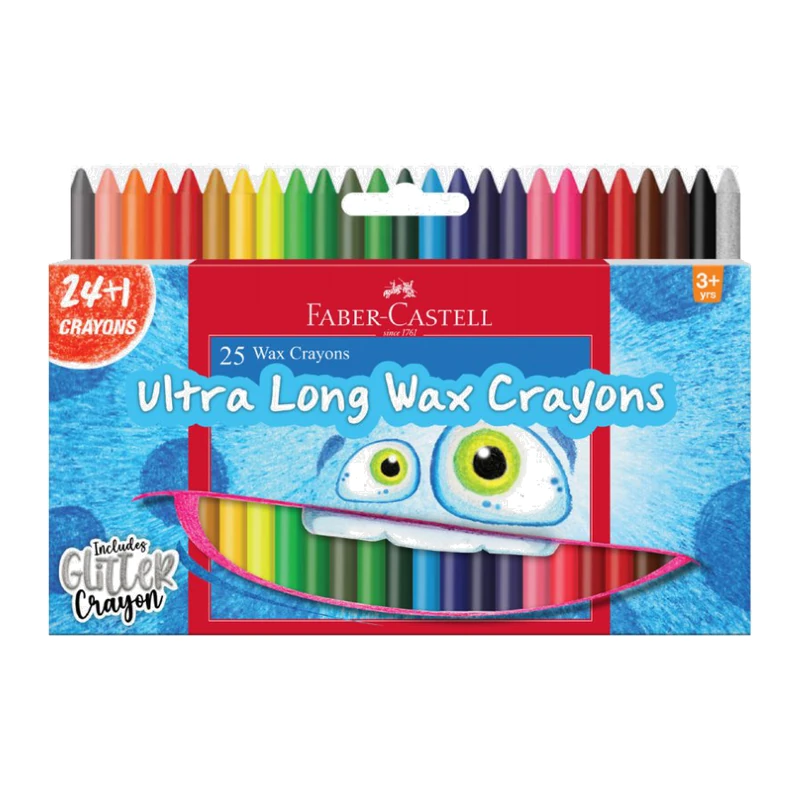 Faber-Castell Wax Crayons Regular 90mm Set of 25