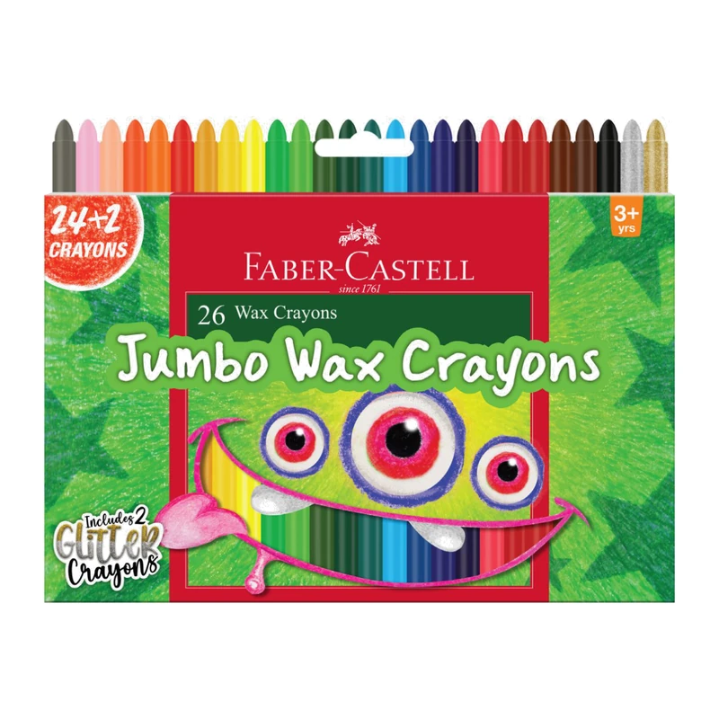 Faber-Castell Wax Crayons Jumbo 90mm Set of 26