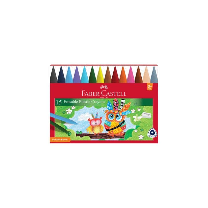 Faber-Castell Erasable Crayons 70mm Set of 15
