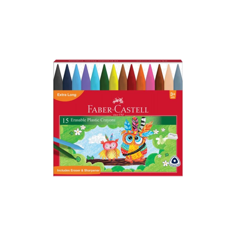 Faber-Castell Erasable Crayons 110mm Set of 15