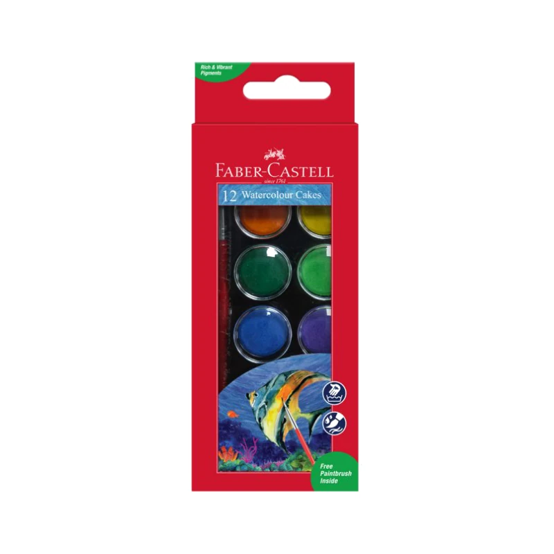 Faber-Castell 12 Watercolour Cake small