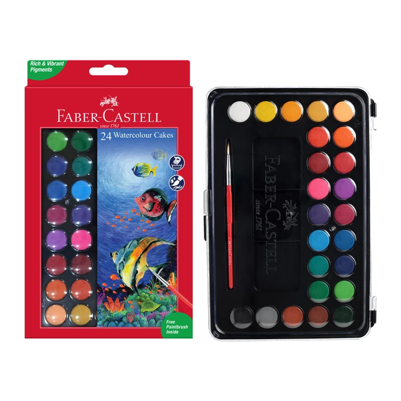 Faber-Castell 24 Watercolour Cake