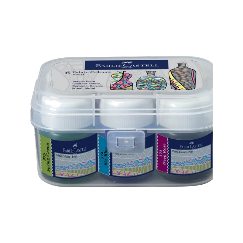 Faber-Castell 6 fabric colours pearl