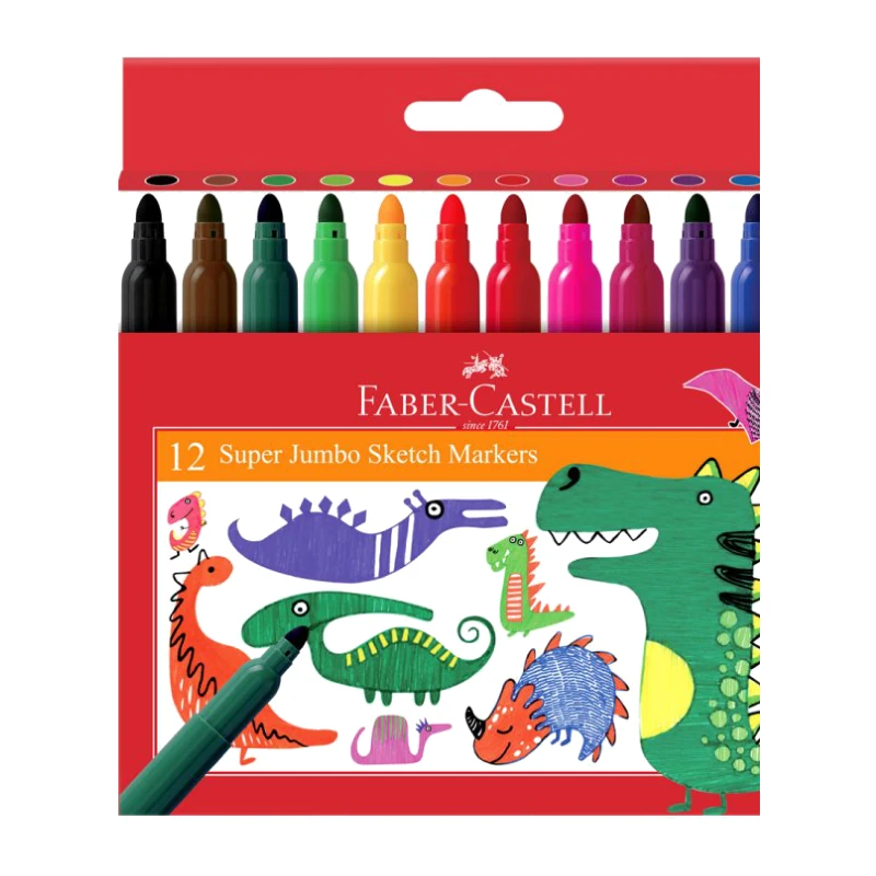 Faber-Castell 12 Super Jumbo Sketch Markers