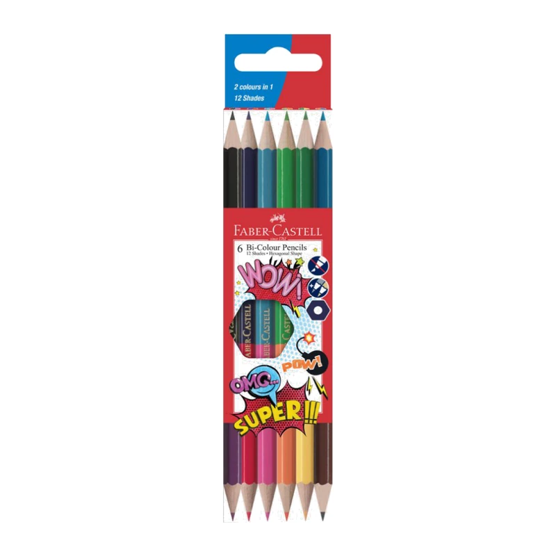 Faber-Castell 6 Bi-Colour Pencils