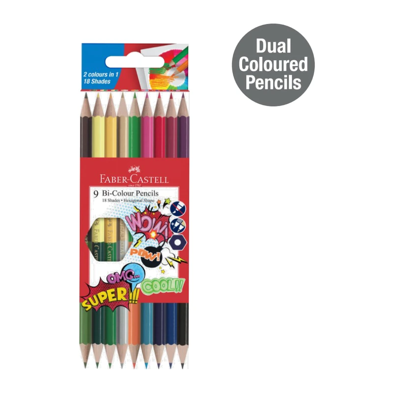 Faber-Castell 9 Bi-Colour Pencils