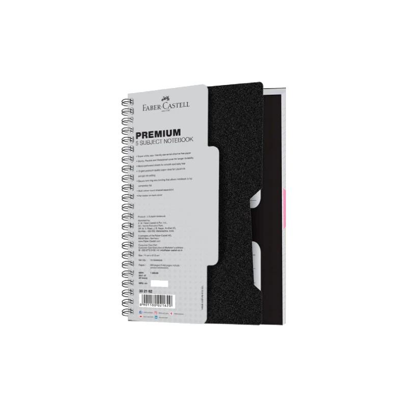 Faber-Castell 5 Subject Wiro Notebook 300 pg