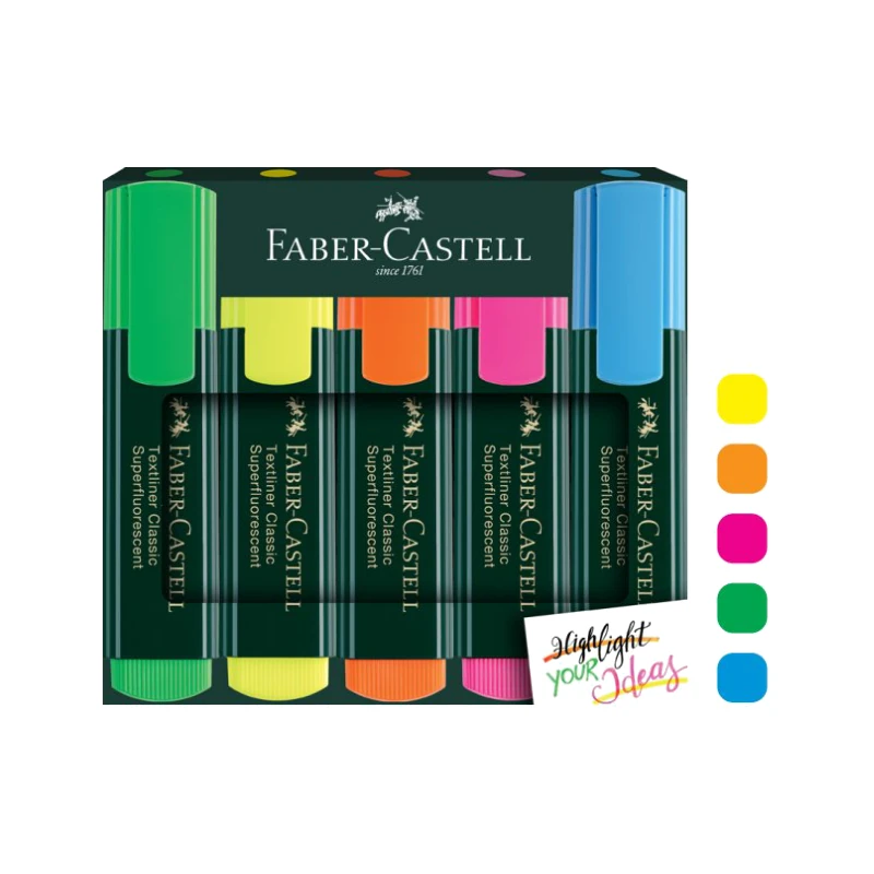 Faber-Castell Textliner Classic Assorted-Setof 5
