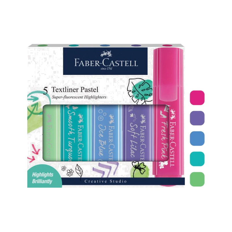 Faber-Castell Textliner Pastel Assorted-Setof 5