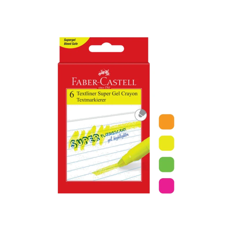 Faber-Castell Gel Textliner-Packof 6-Yellow