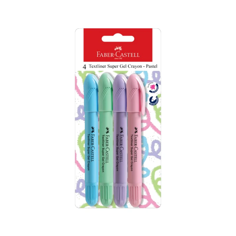 Faber-Castell Gel Textliner Pastel Blister of 4