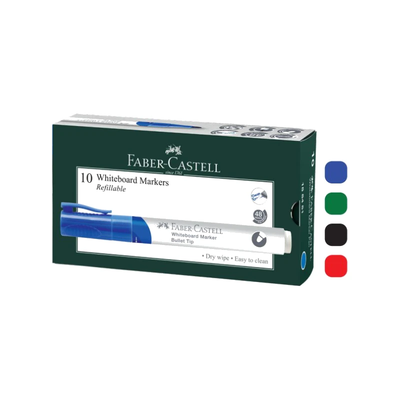 Faber-Castell Whiteboard Marker-Packof 10-Blue