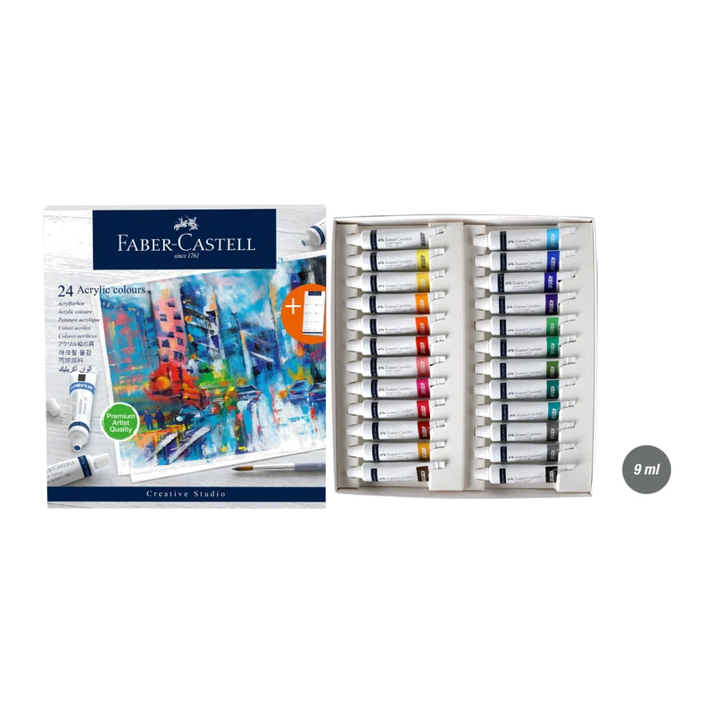 Faber-Castell Acrylic colours 24 shades in 9ml