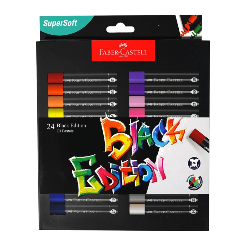 Faber-Castell 24 Black Edition Oil Pastels