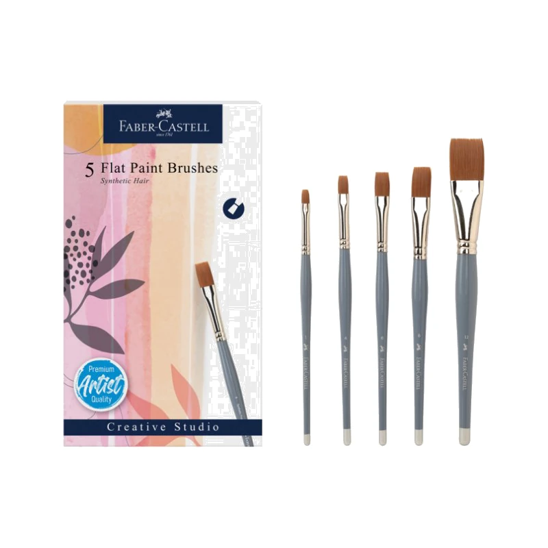 Faber-Castell Synthetic Brush Premium_Flat Set of 5