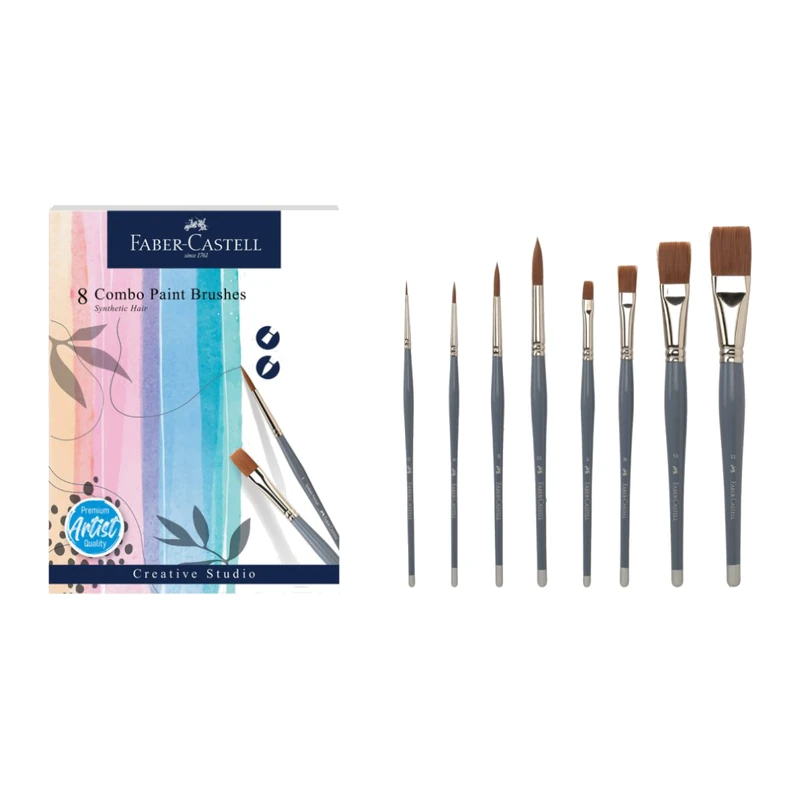 Faber-Castell Synthetic Brush Premium Combo Set of 8