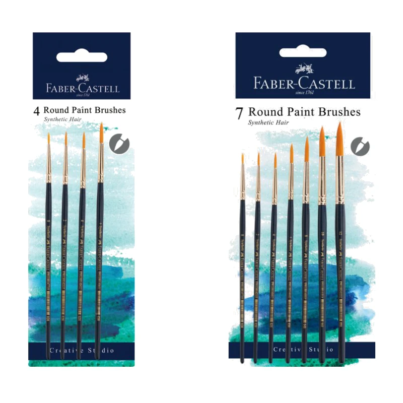 Faber-Castell 7 Paintbrushes Synthetic Hair-Round