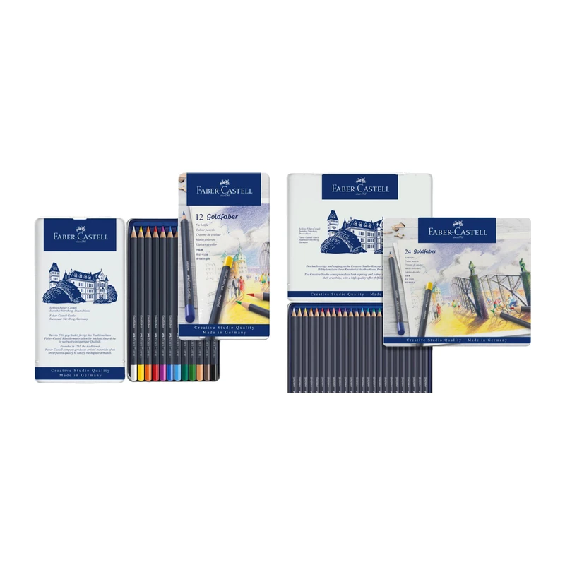 Faber-Castell Goldfaber COLOURPENCILS-TIN OF 12