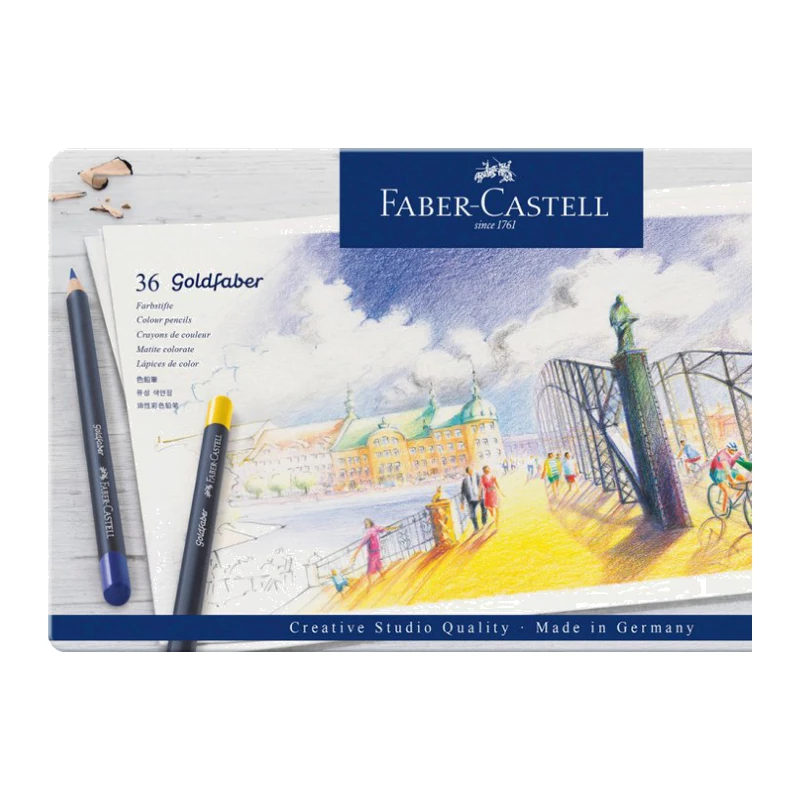 Faber-Castell Goldfaber COLOURPENCILS-TIN OF 36