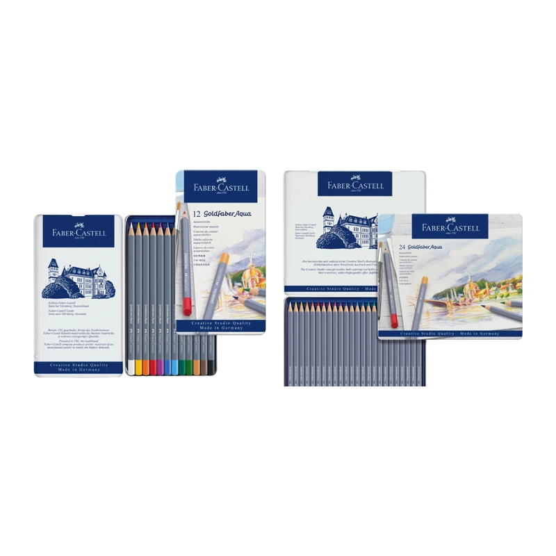 Faber-Castell Goldfaber AQUACOLOURPENCILS-TINOF 12