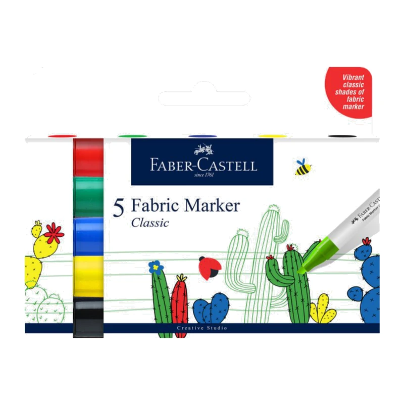 Faber-Castell 5 Fabric Marker Classic