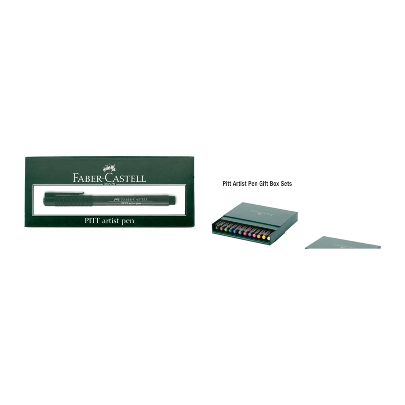 Faber-Castell Pitt Artist Pen-Brush-Assorted Set Studio Box of 12 Colours