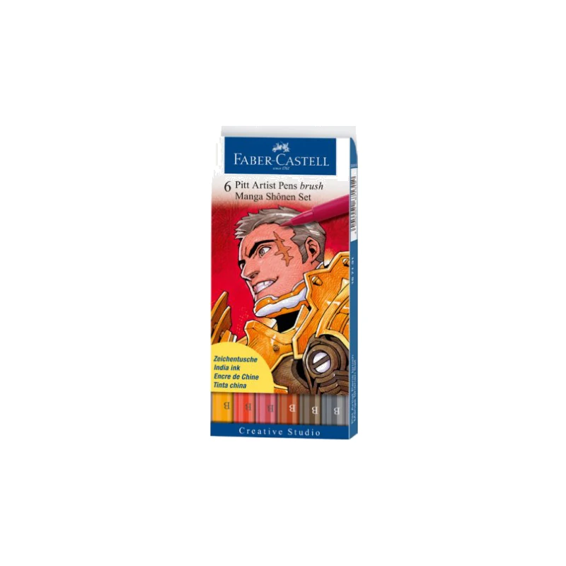 Faber-Castell India Ink Pitt Artist Pen B shonen 6X