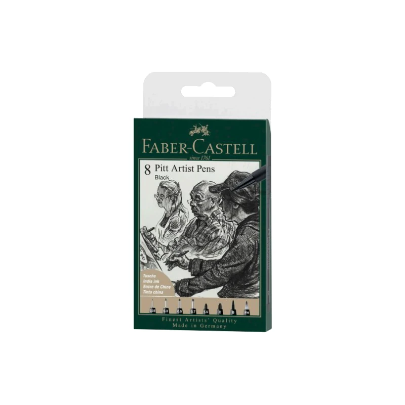 Faber-Castell Pitt Artist Pen-Assorted Set of 8