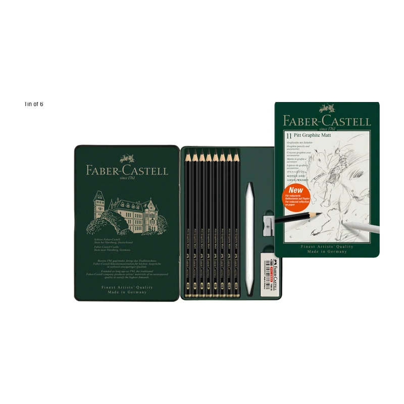Faber-Castell Pitt Graphite Matt Pencil Tin of 11
