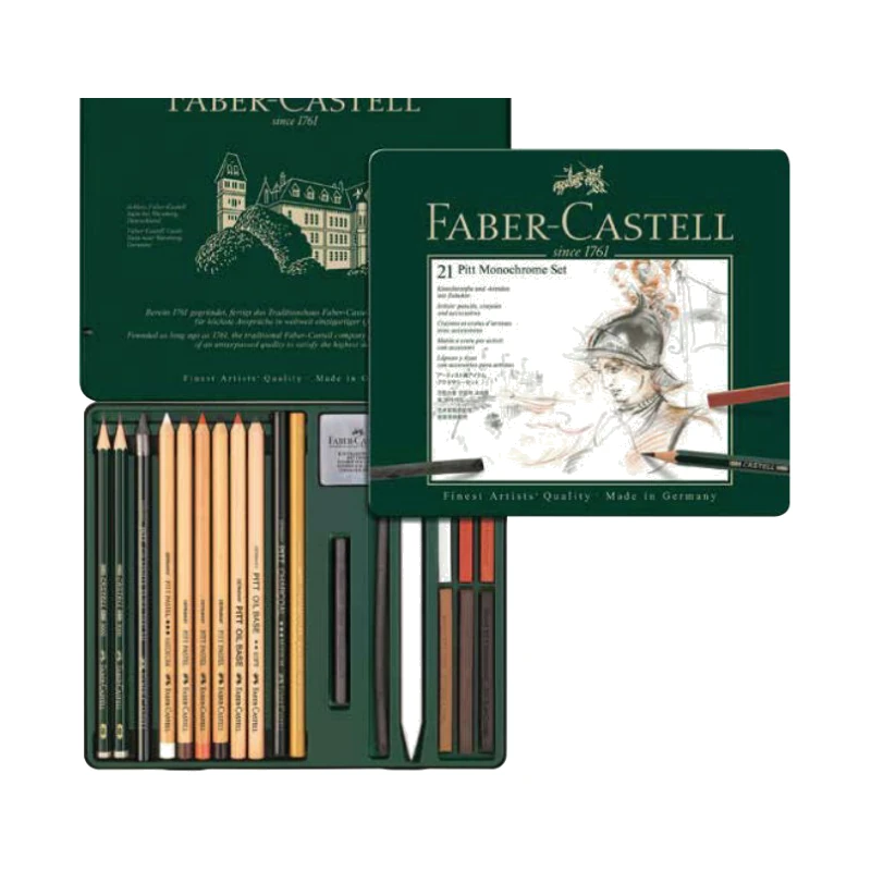 Faber-Castell 21 Pitt Monochrome Set