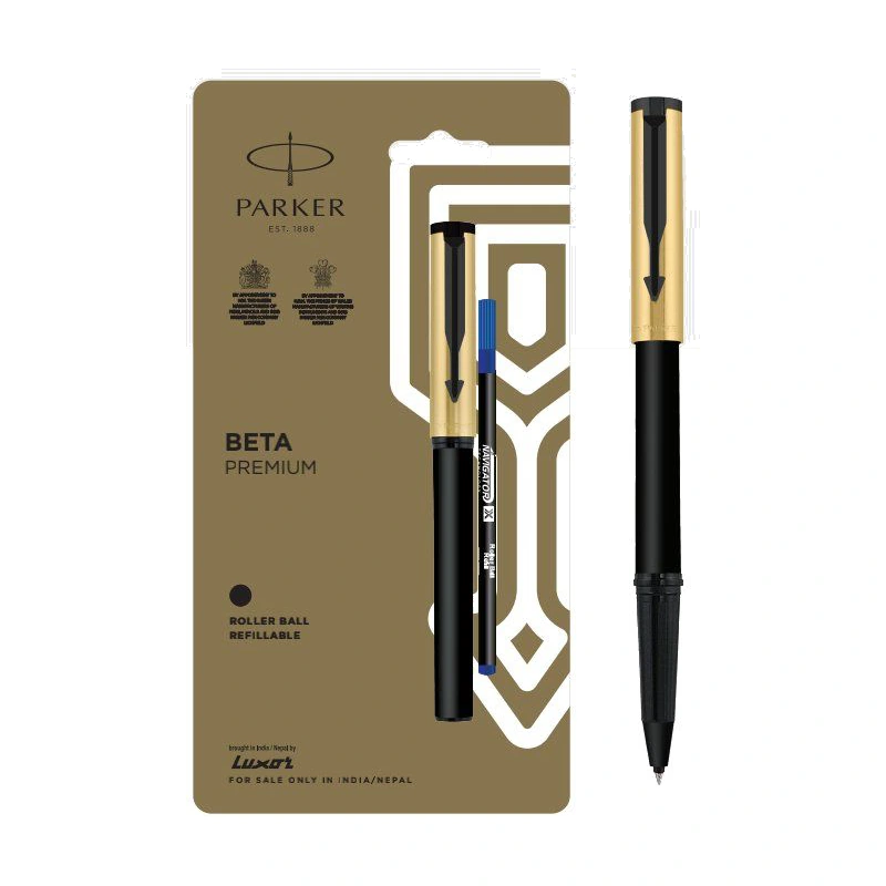 Parker Beta Premium Roller Ball Pen (Gold)