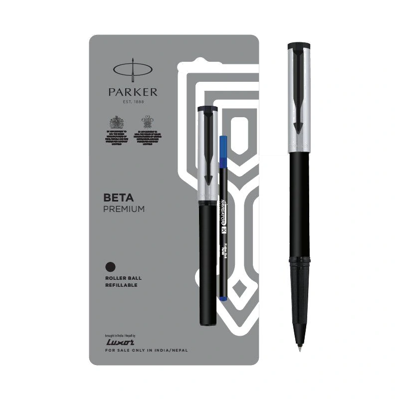 Parker Beta Premium Roller Ball Pen (Silver)