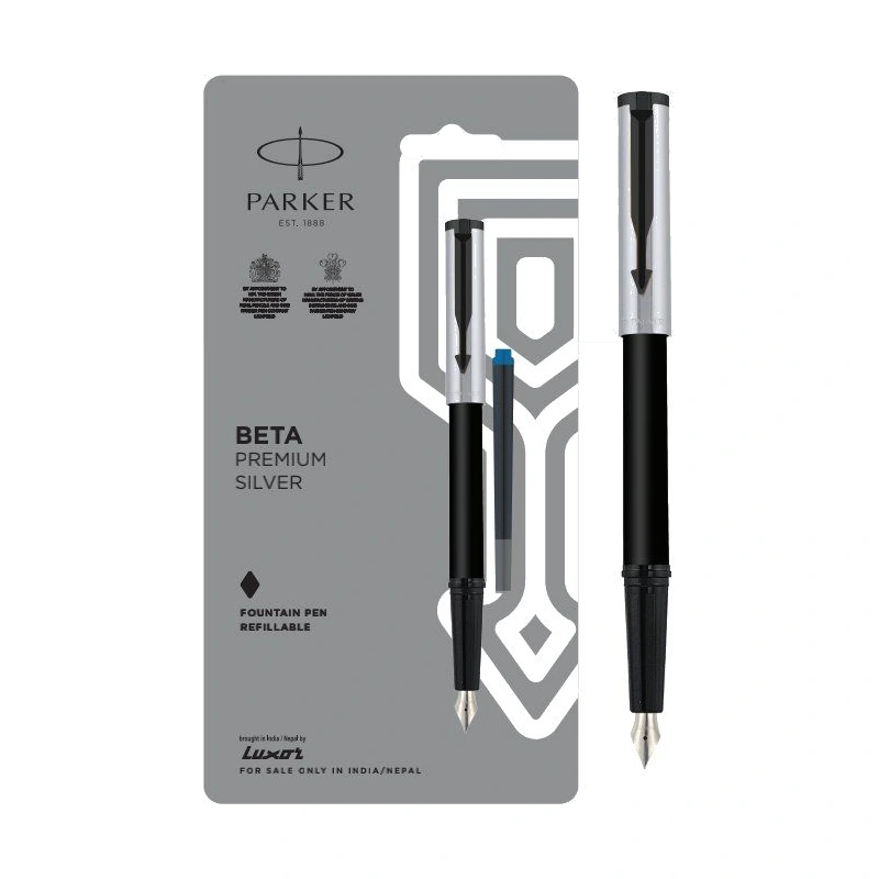 Parker Beta Premium Fountain Pen (Silver)
