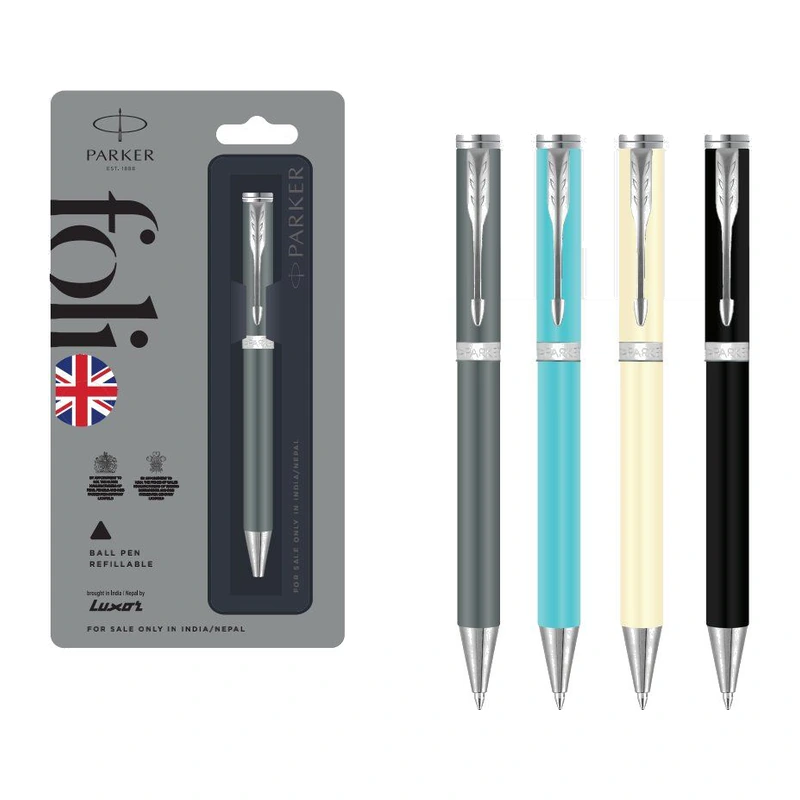 Parker Folio Standard Ball Pen (Chrome Trim)