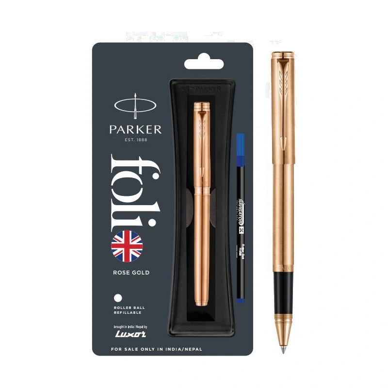 Parker Folio Rose Gold Roller Ball Pen