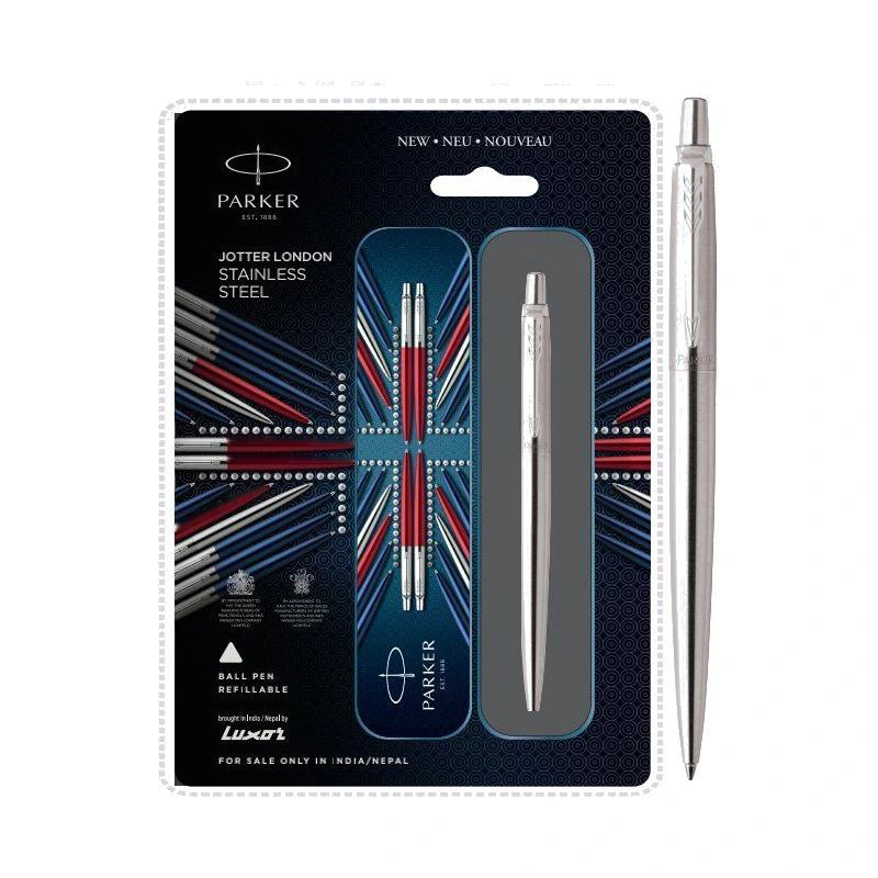 Parker Jotter London Stainless Steel Ball Pen (Chrome Trim)