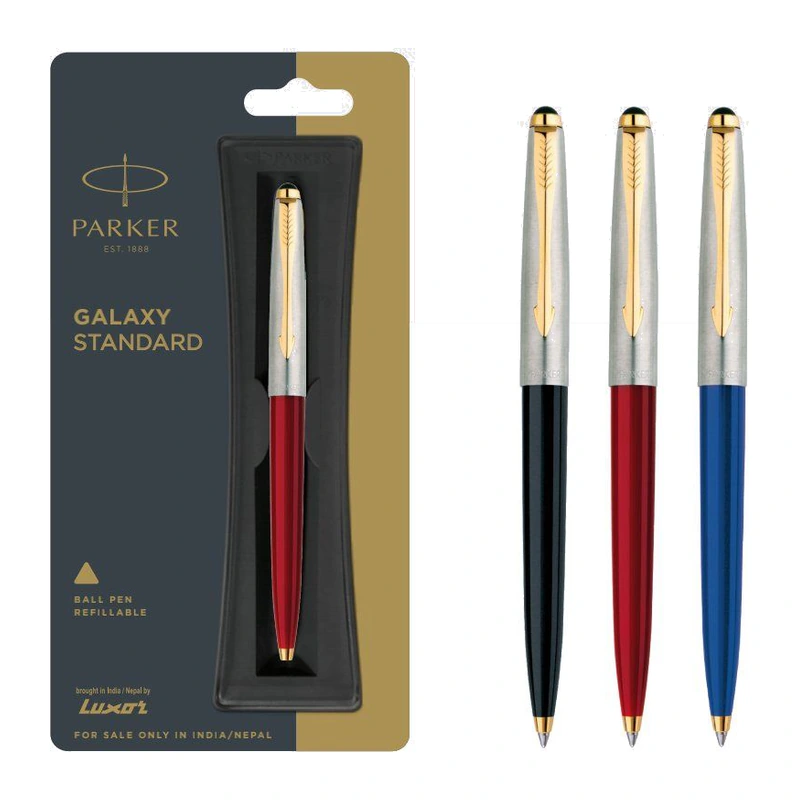 Parker Galaxy Standard Ball Pen (Gold Trim)