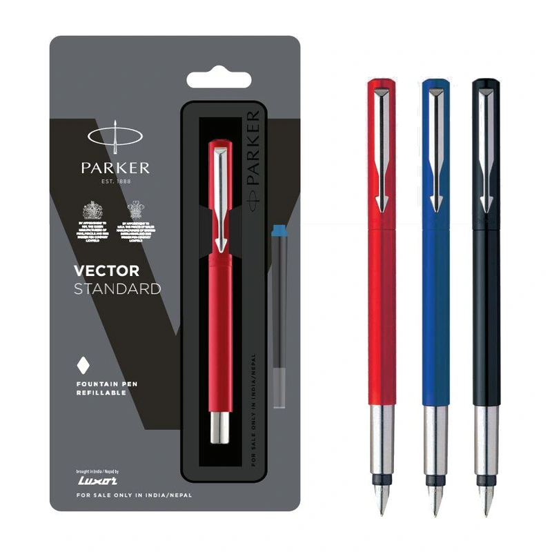 Parker Vector Standard Fountain Pen (Chrome Trim)