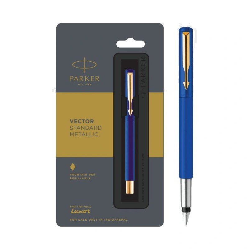 Parker Vector Standard Metallic Fountain Pen (Gold Trim)
